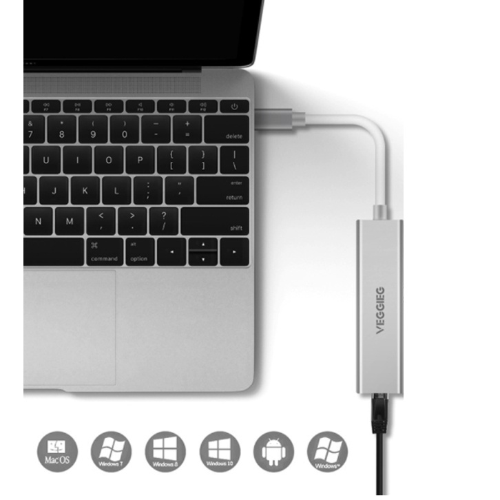 Veggieg Adapter USB3.0 TO RJ45 Lan  Gigabit 10/100/1000 สายแปลงสัญญาณ USB เป็น Lan - รูปที่ 2