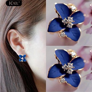 Kiel ตุ้มหูสตั๊ดประดับ Rhinestone เครื่องประดับสตรี