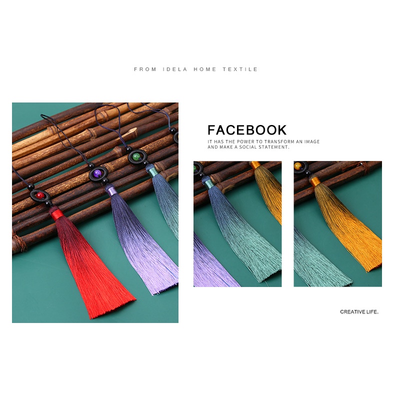 16เซนติเมตรโพลีเอสเตอร์ผ้าไหมพู่ผ้าฝ้ายที่มีสีสันพู่ตัดสําหรับจักรเย็บผ้าผ้าม่านอุปกรณ์เสริม - รูปที่ 7