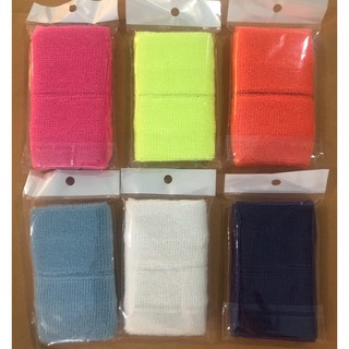 สายรัดข้อมือซับเหงื่อกีฬา คละสีตามภาพ 6 คู่ ส่งฟรี