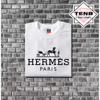 เสื้อยืดผ้าฝ้ายพิมพ์ลายแฟชั่น HERMES เสื้อยืดดีไซน์เรียบง่ายและพรินต์สำหรับผู้ชายและผู้หญิง