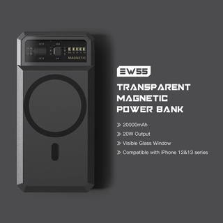 Orsen EW55 By eloop Magnetic Wireless Power Bank 20,000 mAh 20W แบตสำรองชาร์จไร้สาย