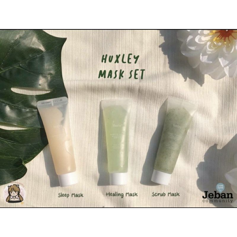 Huxley Spa Routine Trio Set 30g.*3 (Scrub-Heal-SleepMask)