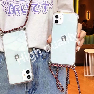 Samsung Galaxy A50 /A50S /A30S /A70S /A70 /A51 Strap Cord Chain Phone Elegant Necklace Lanyard Transparent Soft TPU Case COD Cover