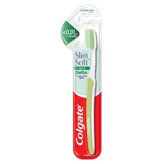 Colgate Slim Soft Spiral Detox Toothbrush แปรงสีฟัน คอลเกต สลิมซอฟท์ สไปรัล ดีท็อกซ์