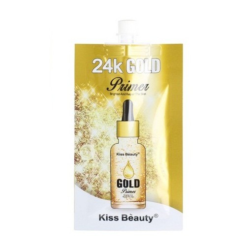 kiss beauty 24k gold primer คิสบิวตี้ ไพรเมอร์ ผสมทองคำ 24k โกลว์ 15ml. แบบซอง