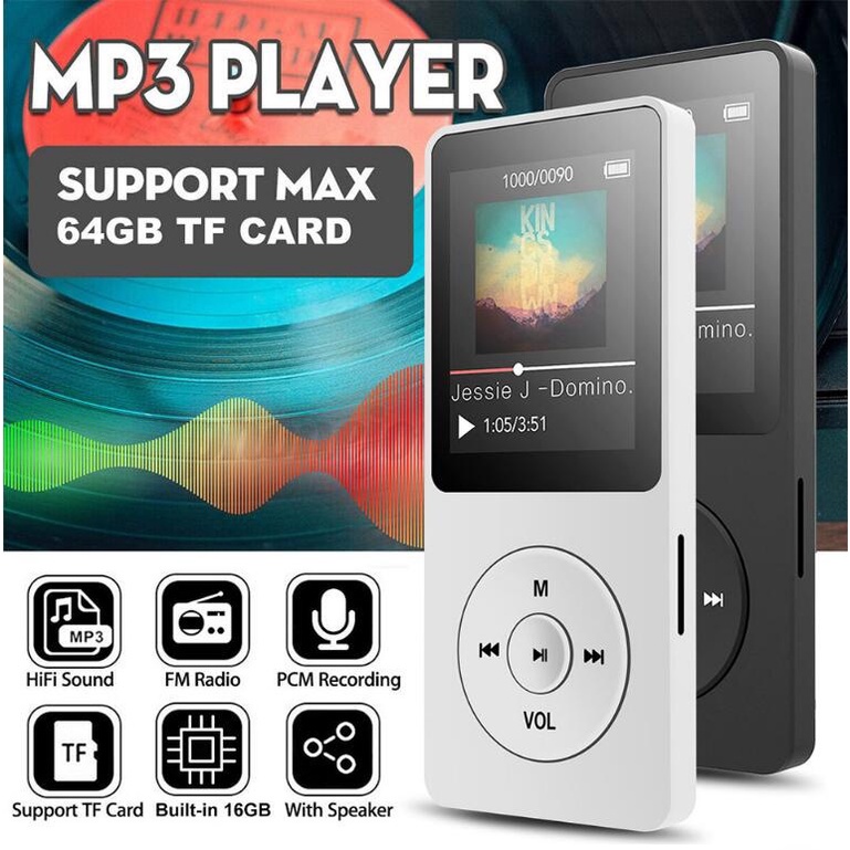 เครื่องเล่น Mp3 8G 16GB บลูทูธ ลําโพงเสียง Hifi Mp4 Media Fm
