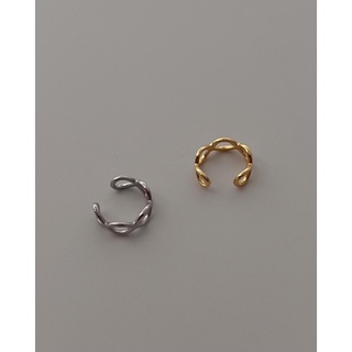 A.piece ต่างหูเงินแท้ ต่างหูหนีบ [all silver 925] churros earcuff (297)