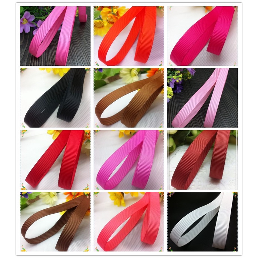 28 สีทั้งหมด [ราคา 5 ขนาด] สีทั้งหมด 9 มม.สีทึบสองด้าน Ribbed ริบบิ้น Webbing เทปบรรจุภัณฑ์ DIY เทปโบว์ของขวัญวันหยุดเทปบรรจุภัณฑ์