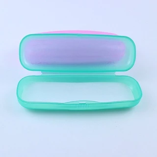 Ptq กล่องพลาสติกใส ความจุขนาดใหญ่ กันตก สุ่มสี สําหรับเก็บแว่นตา