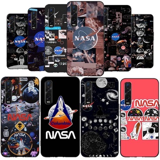 เคสโทรศัพท์ซิลิโคน TPU แบบนิ่ม ลาย SL86 NASA สีดํา สําหรับ OPPO A11X A9 A5 A32 A53 2020 A52 A92 A72 A59 A92S