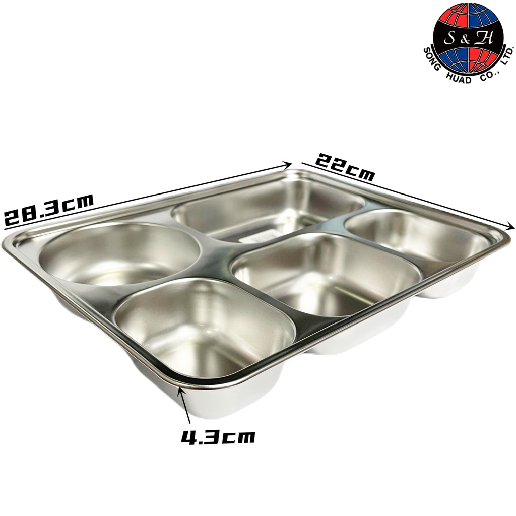 กล่องข้าวสแตนเลส 3/4/5ช่อง พร้อมฝาปิด ถาดอาหารมีฝาปิด ถาดอาหารกลางวันแบบมีฝาปิดพลาสติก - รูปที่ 4