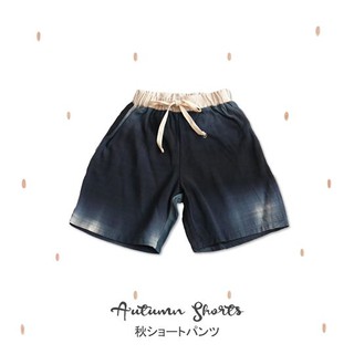 เสื้อผ้าเด็ก - NAVY BLUE AUTUMN SHORTS สีน้ำเงิน ใส่สบาย