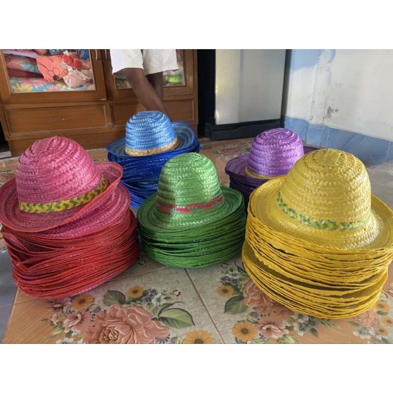 (ขั้นต่ำ5ใบ) หมวกพลาสติก หมวกสาน หมวกกีฬาสี หมวกชาวนา หมวกชาวสวน ...