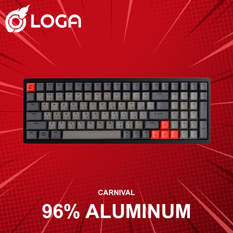 คีย์บอร์ด LOGA X Carnival : 96% Aluminum wireless (ภาษาไทย) ประกันศูนย์ 1 ปี