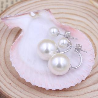 ตุ้มหูเงิน 925 คู่ประดับไข่มุกผู้หญิง WE55R Earrings Silver Jewelry