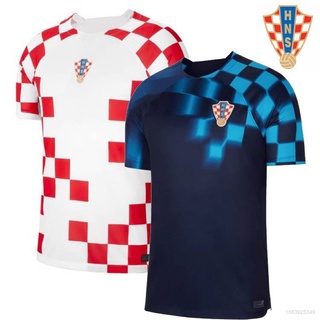 เสื้อยืดแขนสั้น ลายทีมชาติฟุตบอล O-O 22-23 World Cup Croatia ชุดเหย้า พลัสไซซ์