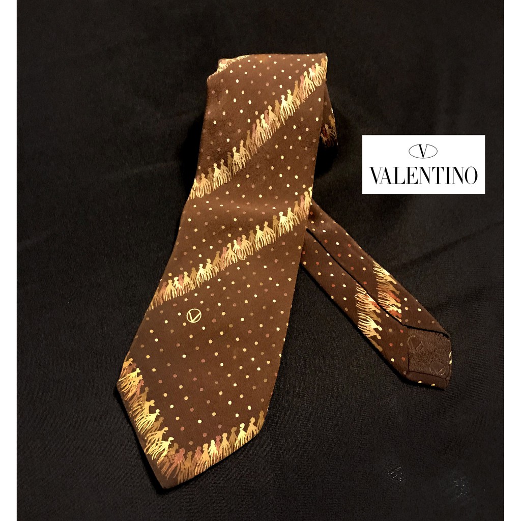 Necktie เนคไทแบรนด์เนม Valentino ของแท้ มือสอง สภาพดี ราคาถูก