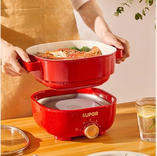 หม้อสุกี้ Supor electric hot pot pot multifunctional removable and washable household