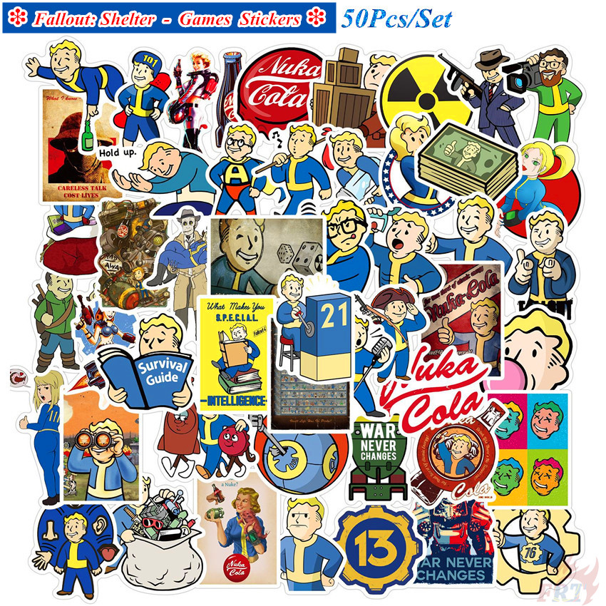 ❉ Fallout: Shelter Series 01 สติ๊กเกอร์ ❉ 50Pcs/Set DIY Luggage Laptop Skateboard Decals Doodle สติ๊