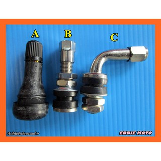 MOTORCYCLE AIR VALVE STEEL SET "Type A" "Type B" "Type C"  // จุ๊บลมมอเตอร์ไซค์แบบเหล็ก แบบงอ สินค้าคุณภาพดี