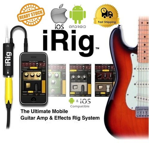 IRig Android / iOS IK Multimedia Amplitude iRig Guitar Interface
