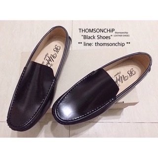 Leather Black Shoes รองเท้าหนังลำลอง สีดำ