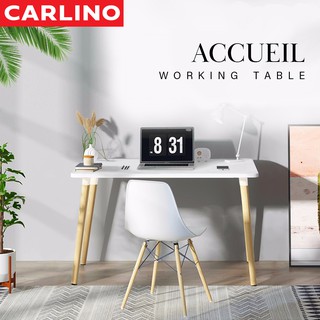 พร้อมส่ง !! Carlino : โต๊ะไม้อเนกประสงค์ ไว้ทำงาน และรับประทานอาหารได้(Eames ROUND EDGED Table/ Dining / Desk)