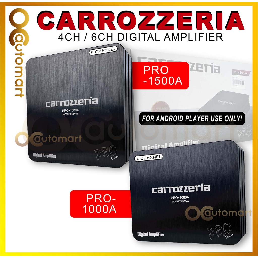 CARROZZERIA Android Amp Pro Series 4 หรือ 6 ช่อง Plug and Play Power Amplifier สําหรับเครื่องเล่น An