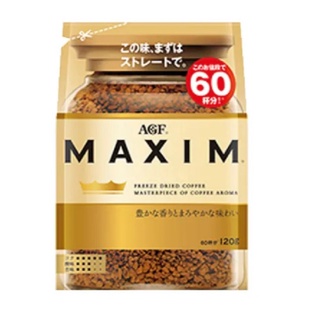 MAXIM Aroma กาแฟแม็กซิมสีทอง กาแฟญี่ปุ่น (แบบถุงรีฟิว120g.)