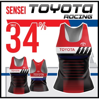 🌈โค้ดSENSEIOMGลด15%🌈เสื้อกล้ามผู้หญิงทรงเข้ารูปพิมพ์ลาย(หน้า-หลัง) SENSEI ลายRacing Toyota3