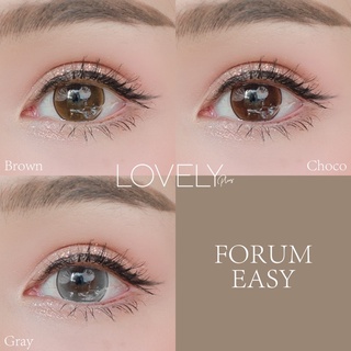 คอนแทคเลนส์ ลาย Forum easy ลายล่าสุด สีน้ำตาล/เทา/choco ขายดี