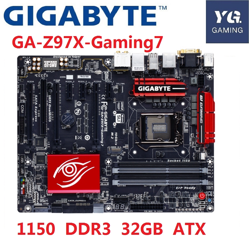 original motherboard for Gigabyte Z97X-Gaming 3 5 7 LGA1150 DDR3 for I3 I5 I7 32GB USB2.0 USB3.0 Z97 desktop motherboard
