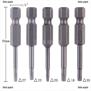 ( Lovely ) ไขควงแม่เหล็ก ทรงสามเหลี่ยม S 2 Steel 1/4 Hex Shank 50 มม. 5 ชิ้น /