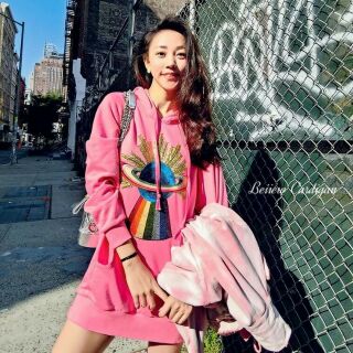 🌈 ฮู้ดดี้ สายรุ้ง Rainbow Hoodie ชมพู ขาว ดำ 🌈