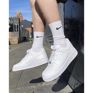 2 2 ลดอีก 200 ใส่ MS200FEB พร้อมส่ง ของแท้100Nike Air Force 1 '07 TRIPLE WHITE img 0