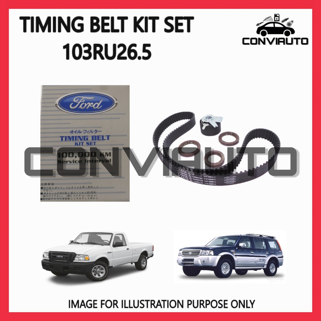 FORD RANGER 2008 EVEREST ~ 103RU26.5 TIMING BELT SET 100,000KM (WE01-12-205G-SET)