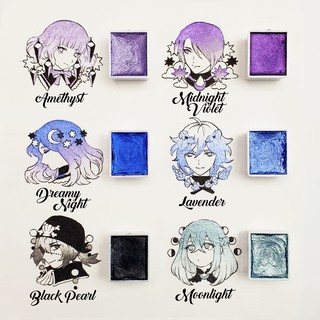 สีน้ำประกายมุก สีน้ำเมทัลลิค MIDNIGHT SERIES