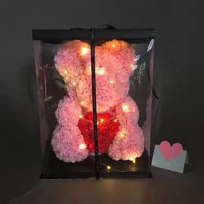 Sweet Bear กุหลาบน้องหมีอุ้มหัว หมีวาเลนไทม์ หมีของขวัญ ตุ๊กตาหมี-gf5151วันวาเลนไทน์ วันเกิด valentine ดอกไม้