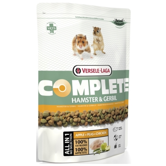 Complete - Hamster & Gerbil อาหารหนูแฮมเตอร์ สูตร แอปเปิล ลูกแพร และไก่ (500g.), Versele Laga