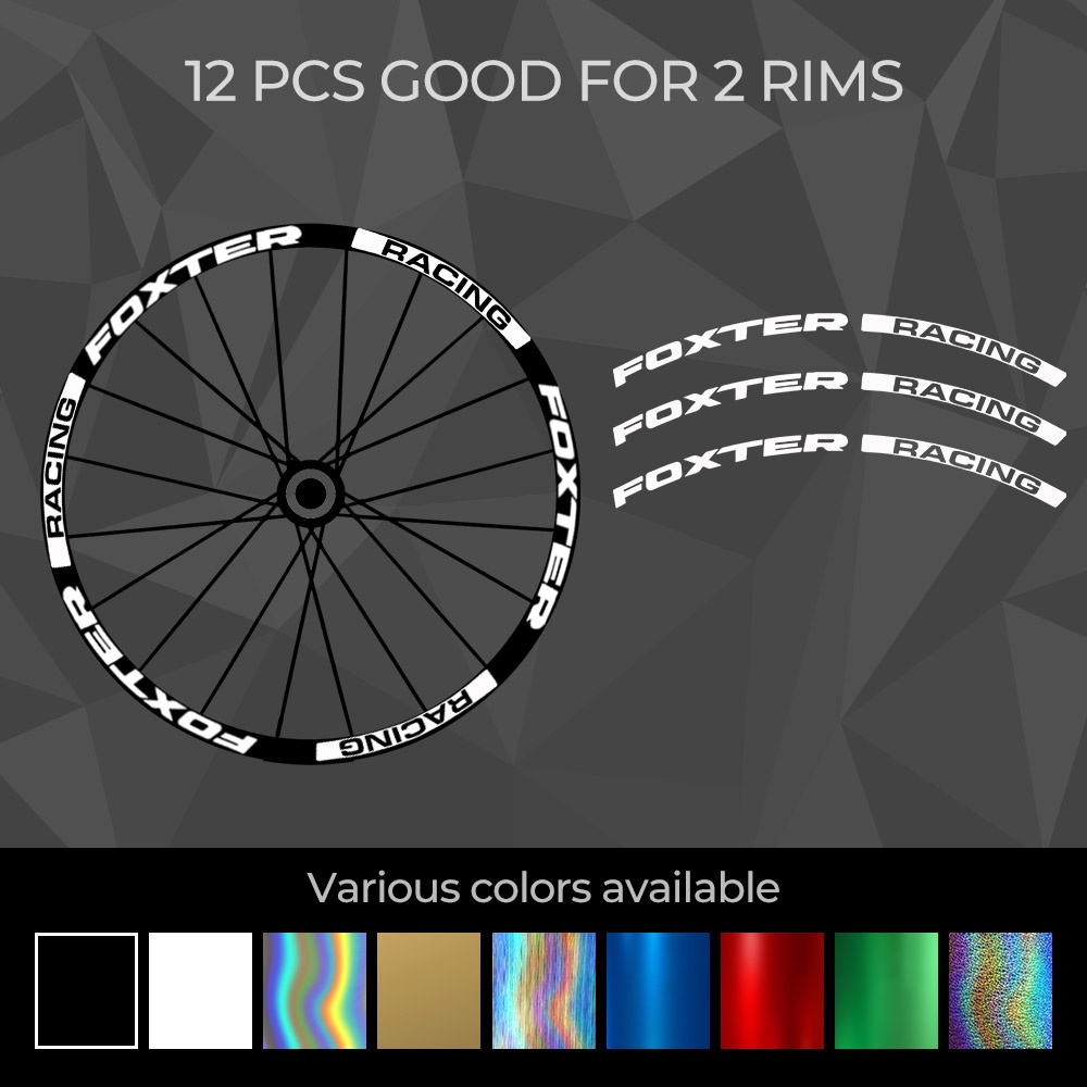 FOXTER Racing Bike Rim Decals สติ๊กเกอร์ขอบล้อสำหรับจักรยานทุกประเภท