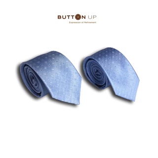 BUTTON UP เนคไทผ้าไหมอิตาลี (สีฟ้า)