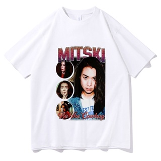 เสื้อยืด ผ้าฝ้าย พิมพ์ลาย Mitski Bury Me At Makeout Creek สไตล์คาวบอย แฟชั่นสําหรับผู้ชาย และผู้หญิงสามารถปรับแต่งได้