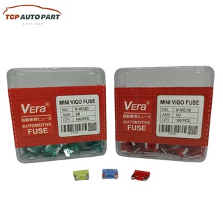 ฟิวส์เสียบวีโก้ ยี่ห้อ VERA ตัวสั้น ขากุด (ราคาต่อชิ้น) 5AMP., 7.5 AMP., 10 AMP., 15 AMP., 20 AMP., 25 AMP., 30 AMP.