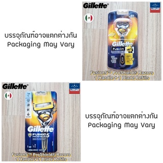 Gillette® Fusion5™ ProShield® Razors Handle + 1 Blade Refills ชุดมีดโกน ยิลเลตต์ 1 ด้าม + 1 ใบมีด