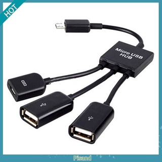 3In1 Micro Usb Hub Otg Male To Female Dual Usb 2.0 อะแดปเตอร์สายเคเบิ้ลสําหรับ Samsung