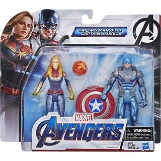 Avengers Endgame Captain Marvel &amp; Captain America 2-Packs ขนาด 6 นิ้ว สินค้าใหม่ ลิขสิทธิ์แท้