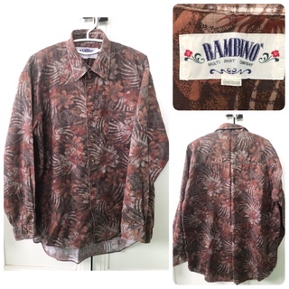 เสื้อเชิ้ตมือสอง BAMBINO อก 20.5" ยาว 29"