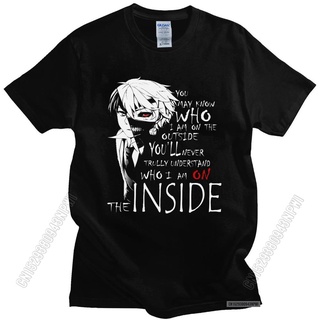 เสื้อยืดผู้ เสื้อยืดคอกลม ผ้าฝ้าย 100% พิมพ์ลายอนิเมะ Tokyo Ghoul Kaneki Ken สไตล์ญี่ปุ่น แนวสตรีท ของขวัญ สําหรับผู้ชาย