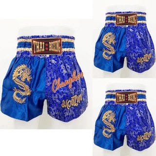 กางเกงมวยไทย ปักลายมังกร เนื้อผ้าดีพรีเมี่ยม ใส่สบาย มาตรฐานส่งออก Thai boxing พร้อมส่งจากไทย